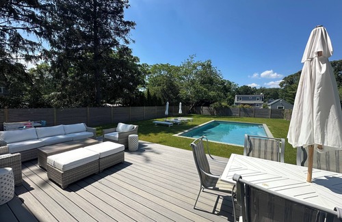 Bellport House | Newly renovated Bellport retreat close to the Village Center with Gunite pool