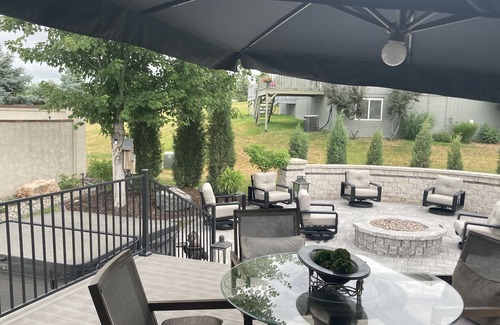 Millard House | Newly Upgraded Beautiful 3 bedroom Home with Hot Tub Firepit and 2 Garage