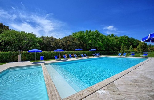 Montaione Villa | Nice apartment in villa with pool, WIFI, A/C, TV, veranda and panoramic view, close to San Gimig.