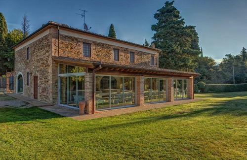 Montaione Villa | Nice apartment in villa with pool, WIFI, A/C, TV, veranda and panoramic view, close to San Gimig.