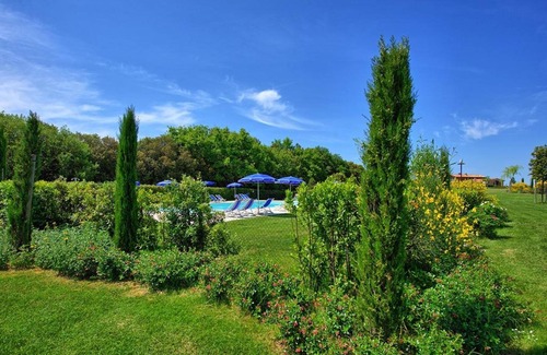 Montaione Villa | Nice apartment in villa with pool, WIFI, A/C, TV, veranda and panoramic view, close to San Gimig.