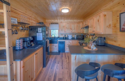 Murphy Cabin | Nikobear's Nook-Tiny Cabin/BIG Amenities-King Bed-Secure Porch and Yard for Pups