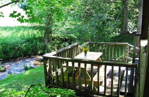 Sylva Cabin | nLog Cabin with hot tub on bold creek