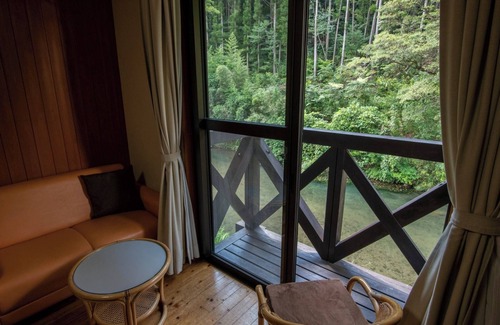 Yusuhara-cho Hotel | Nonsmoking Annex Westernstyle twin room with breakfast included After relaxing in the hot sprin/Seiyo Ehime