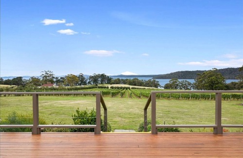 Koonya House | Norfolk Bay Retreat - views over the sea and vines