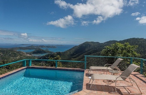 Estate Carolina Villa | Notre Ciel Villa "Our Heaven" Views Coral Bay & Caribbean-2BR w/AC & loft BR