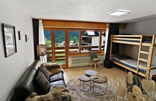 Leukerbad Apartment | Nouveau studio avec vue imprenable sur la vallée