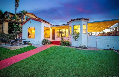 Point Loma Heights Cottage | Ocean Beach Spanish Cottage with Ocean Views and spacious yard