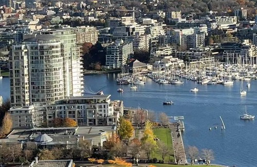 Granville Island Apartment | Ocean/city/mountain view /AC/free parking/1 BR