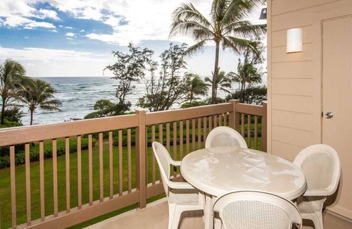 Lihue Condo | Ocean Edge Bliss w/Island Decor, Kitchen Ease, Lanai, Flat Screen, WiFi–Kaha Lani 327