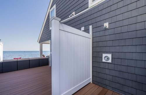 Milford House | Ocean Front Beach Home: Walk out back door to ocean in steps. Unparalleled views