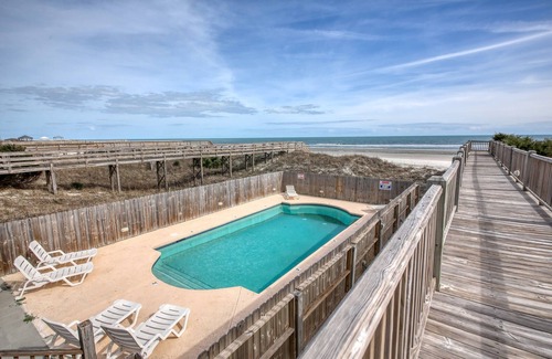 Sunset Beach House | OCEAN FRONT - West End Home @ OIB on the Sound and Sea! Private Pool