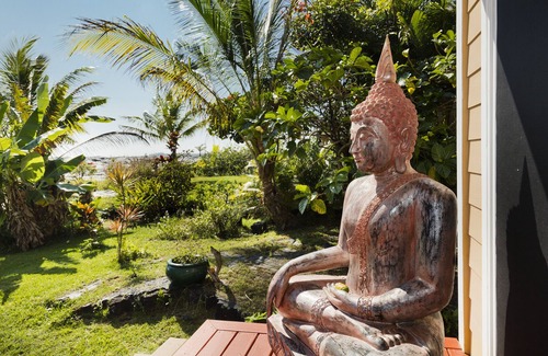 Kaimu Apartment | Ocean Temple: Oceanfront, A/C, 500 ac.State Land in Backyard!