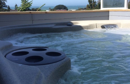 Gold Beach House | Ocean View House, Walking distance to Beach, with Outside Hot Tub and Back Yard.