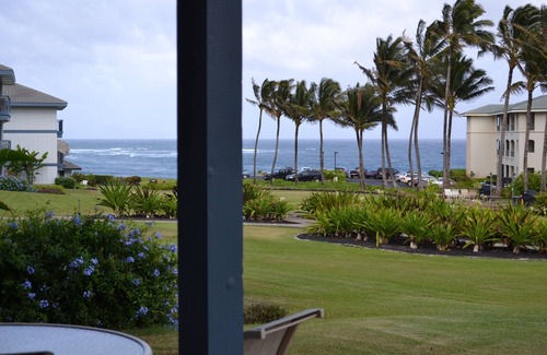 Poipu Condo | Ocean Views from this 2 bdrm/2 Bath Ground Floor Family Friendly Condo
