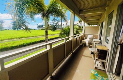 Wailua Apartment | Ocean Views Top floor King Bed Beach Access Pools BBQ Renovated Unit with AC