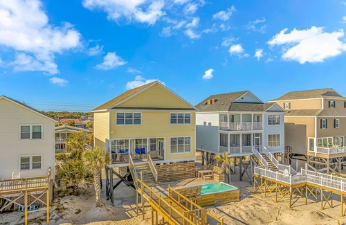 Garden City House | Oceanfront 6 bedroom house with heated pool right on beautiful Garden City Beach