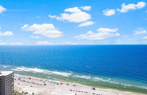 Panama City Beach Condo | Oceanfront condo with scenic balcony! 1/2 Sleeps 6
