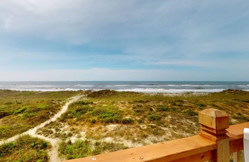 Frisco House | Oceanfront dog-friendly home with private hot tub, ocean-view sundecks, AC & W/D