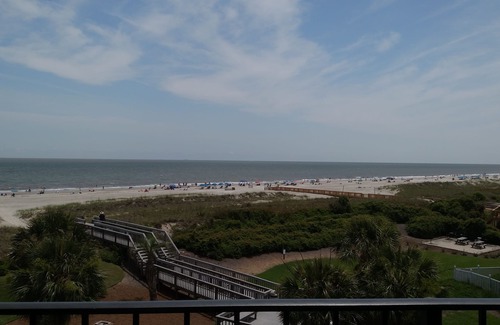 Folly Field Condo | Oceanfront Hilton Head with fabulous views ,updated baths, cozy fireplace