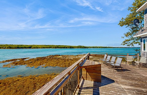 Hancock House | Oceanfront home on private island with amazing view & beach access - 1 dog OK
