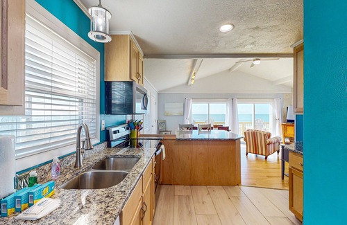 Frisco House | Oceanfront home w/elevator, private hot tub, shared pool, beach access, & WiFi