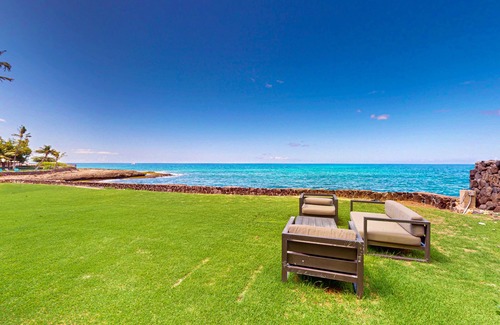 Makaha House | Oceanfront home with wrap around lanai, private sauna, beach access & WIFI