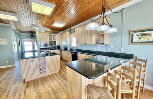 Oak Island House | Oceanfront, private beach access, Sleep 22, elevator seven bedroom, 4 1/2 bath