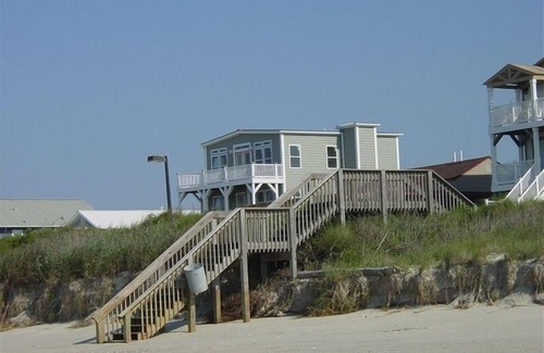 Holden Beach House | Oceanfront, September Specials, Private Heated Pool, EV charging, Elevator