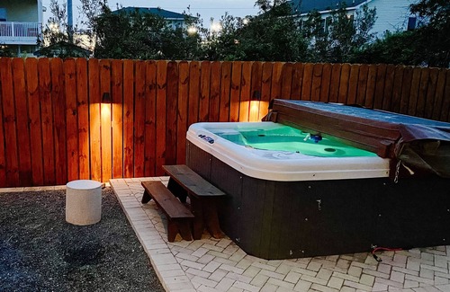 Kill Devil Hills House | Oceanside 4BR Home, Fenced Backyard, Hot Tub, 5 Min Walk to Beach!