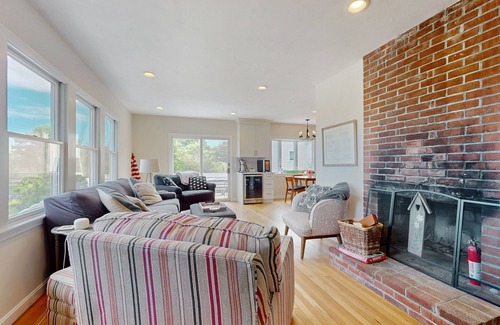 Bourne House | Oceanview Buzzards Bay getaway w/wraparound deck - steps to the Beach