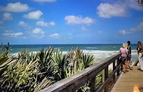 New Smyrna Beach Condo | Oceanwalk bldg 2: 2 bedrooms 2 bath w Ocean view from balcony. Pet fee required