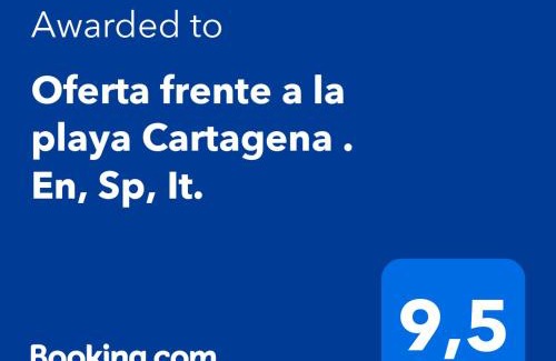 El Cabrero Apartment | Oferta frente a la playa Cartagena . En, Sp, It.