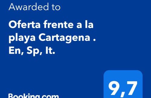 El Cabrero Apartment | Oferta frente a la playa Cartagena . En, Sp, It.