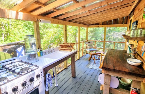 Marshall Cabin | Off-Grid Cabin-Appalachia Glamping-30 Min to AVL-4WD Needed - NO Cleaning Fee!