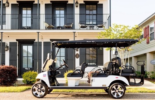 Biloxi Apartment | Old Spanish House | Vivian Suite A: Sophisticated Retreat | Beach! | Fire Pit! | Downtown! | Golf Cart!