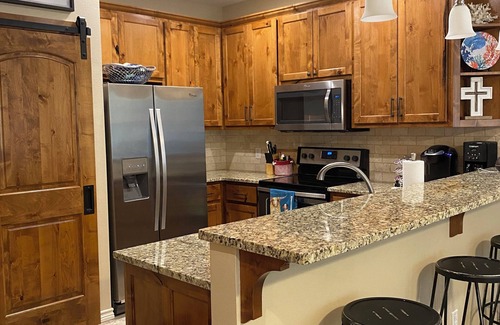 New Braunfels Condo | On River Time.Cozy 3-br 2-ba condo in gated complex, pool, direct river access