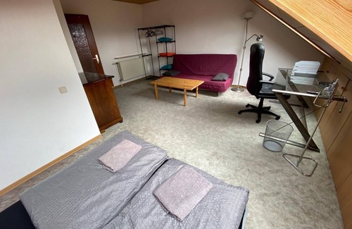 Emmertsgrund Apartment | One attic room with shared room (living, dining, bathroom and kitchen)