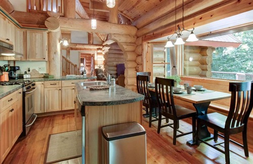 Valley Springs House | One of a Kind Log Home Tucked Away in the Woods!
