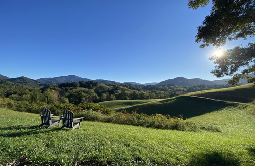 Waynesville House | Open air cabin, sweeping views at low elevation, in the Smokies!