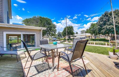 Oshkosh House | Oshkosh Canal-Front Home with Sunroom and Watercraft!
