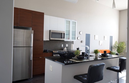 Beachwood Apartment | Our bright and airy apartment offers 1 bedroom, featuring a queen-size bed