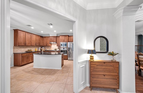 Washington Ave./ Memorial Park House | Outdoor Oasis Game Room Fireplace Heights
