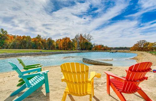 Martel House | Outdoor Oasis with Fire Pit and Dock Galion Log Cabin