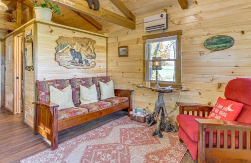 Martel House | Outdoor Oasis with Fire Pit and Dock Galion Log Cabin