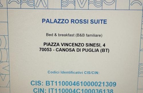 Canosa di Puglia Bed & Breakfast | Palazzo Rossi suite