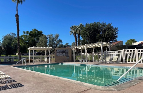 Palm Desert Condo | Palm Desert airy two bedroom-steps from the pool!-golf, tennis, pickle ball!