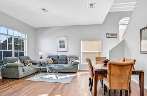 Marbella House | Palm-lined home with enclosed pool, game room, washer/dryer & AC - dog-friendly