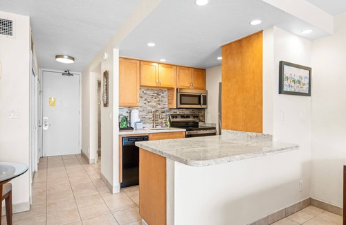Historic Lahaina Front Street Apartment | Panoramic Mauka Views at Stylish Lahaina Shores 520