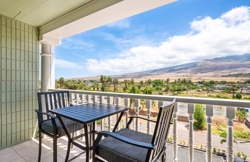 Historic Lahaina Front Street Apartment | Panoramic Mauka Views at Stylish Lahaina Shores 520